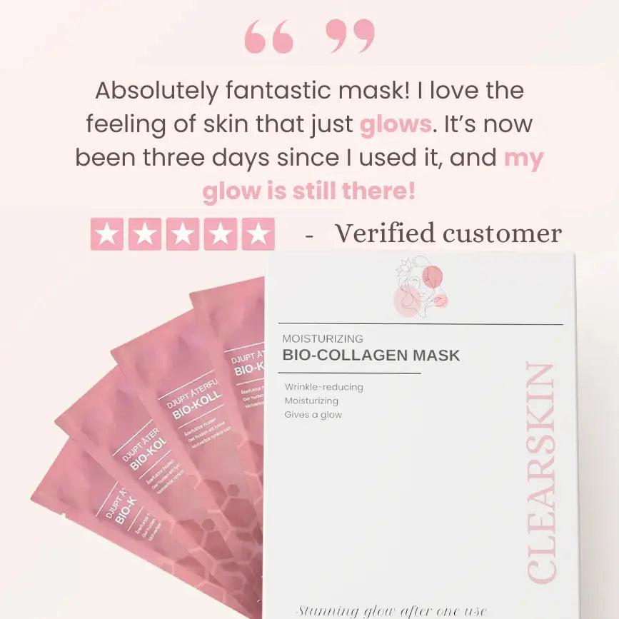 Positiv recension om Clearskins kollagenmask